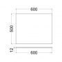 Kludi Icos 50T60O3 blat naszafkowy 60x50 cm niebieski zdj.2