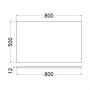 Kludi Icos 50T8053 blat naszafkowy 80x50 cm biały zdj.2