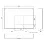 Kronenbach Cube 2.0 KB100202CR szafka 100x17x70 cm boczna wisząca zdj.2