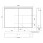 Kronenbach Cube 2.0 KB100206CR szafka 100x17x70 cm z lustrem zdj.2
