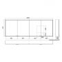 Kronenbach Cube 2.0 KB100211CR szafka 200x17x70 cm z lustrem zdj.2