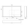 Kronenbach Cube 2.0 KB100219MB szafka 120x17x70 cm z lustrem czarna zdj.2
