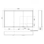 Kronenbach Cube 2.0 KB100220MB szafka 120x17x70 cm z lustrem czarna zdj.2