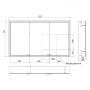 Kronenbach Cube 2.0 KB100228MB szafka 120x17x70 cm z lustrem czarna zdj.2