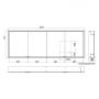 Kronenbach Cube 2.0 KB100231MB szafka 200x17x70 cm z lustrem czarna zdj.2