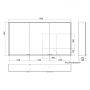 Kronenbach Cube 2.0 KB100234MB szafka 130x17x70 cm z lustrem czarna zdj.2