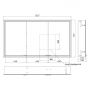 Kronenbach Cube 2.0 KB100235MB szafka 130x17x70 cm z lustrem czarna zdj.2