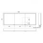 Kronenbach Cube 2.0 KB100236CR szafka 130x17x70 cm z lustrem zdj.2