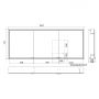 Kronenbach Cube 2.0 KB100239MB szafka 180x17x70 cm z lustrem czarna zdj.2
