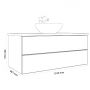 Kronenbach Cube KBWTKOWTL1012WHGH szafka z blatem 101x48.7x44.5 cm podumywalkowa wisząca biała-dąb zdj.2