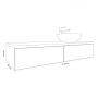 Kronenbach Cube KBWTKOWTL1212WHGH szafka z blatem 121x48.7x23.5 cm podumywalkowa wisząca biała-dąb zdj.2
