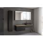 Kronenbach Cube KBWTKOWTL1613SMGH szafka z blatem 161x48.7x44.5 cm podumywalkowa wisząca czarna-dąb zdj.3