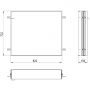 Kronenbach Cube 2.0 NU1000030NU rama do podtynkowego montażu lustra 82x15x72 cm zdj.2