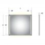 Kronenbach Sun US107082KBSNLEDN lustro 100x70 cm prostokątne z oświetleniem srebrny zdj.2