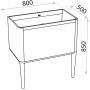 LaVita Mesa 5900378333623 umywalka z szafką 80 cm białą zdj.2
