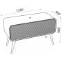 LaVita Augusta 5900378345404 szafka 120x46x90 cm podumywalkowa stojąca czarna-drewno zdj.2
