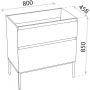 LaVita Topeka 5900378345541 umywalka z szafką 80 cm białą zdj.2