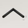 Ars Longa Linea LINEA40130CS lustro 133x43 cm prostokątne czarne zdj.2