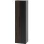 Megstyl Avella 2425 szafka 34.5x31.8x130 cm boczna wisząca czarna-orzech zdj.1
