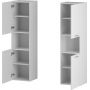 Megstyl Ceniza 4930 szafka 34.5x31.6x130 cm boczna wisząca biała zdj.3