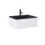 Zestaw Oltens Vernal umywalka z szafką 60 cm czarny mat/biały połysk 68005000 zdj.1