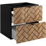Rodan Trend 5906154450874 szafka 60x46x60.7 cm podumywalkowa wisząca czarna-dąb zdj.4
