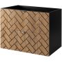 Rodan Trend 5906154450881 szafka 80x46x60.7 cm podumywalkowa wisząca czarna-dąb zdj.6