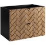Rodan Trend 5906154450881 szafka 80x46x60.7 cm podumywalkowa wisząca czarna-dąb zdj.1