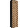 Rodan Trend 5906154450898 szafka 35x27x136 cm boczna wisząca czarna-dąb zdj.5