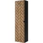 Rodan Trend 5906154450898 szafka 35x27x136 cm boczna wisząca czarna-dąb zdj.1
