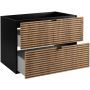 Rodan Loft 5906154450942 szafka 80x46x57 cm podumywalkowa wisząca czarna-dąb zdj.4