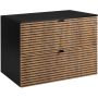 Rodan Loft 5906154450942 szafka 80x46x57 cm podumywalkowa wisząca czarna-dąb zdj.1