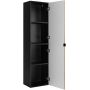 Rodan Loft 5906154450959 szafka 35x27x136 cm boczna wisząca czarna-dąb zdj.5
