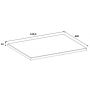 Rodan 5906154452038 blat naszafkowy 160.6x46 cm biały zdj.2