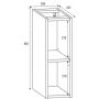 Rodan Trend 5906154452175 szafka 20x44.2x60.7 cm boczna wisząca dąb zdj.2