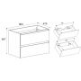 Rodan Simple 5906154452212 szafka 80x46x60.7 cm podumywalkowa wisząca dąb zdj.2