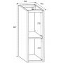 Rodan Simple 5906154452236 szafka 20x44.2x60.7 cm boczna wisząca dąb zdj.2