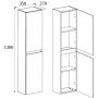 Rodan Simple 5906154452342 szafka 35x27x137 cm boczna wisząca dąb zdj.2