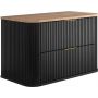 Rodan Elegance 5906154452533 szafka z blatem 80.4x41.5x51.7 cm podumywalkowa wisząca czarna-dąb zdj.1