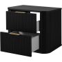 Rodan Elegance 5906154453820 szafka z blatem 60.4x41.5x51.7 cm podumywalkowa wisząca czarna zdj.5