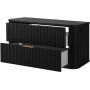 Rodan Elegance 5906154453868 szafka z blatem 100.4x41.5x51.7 cm podumywalkowa wisząca czarna zdj.5