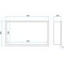 Rea REA05602 półka wnękowa 60 cm stal zdj.2