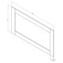 Sapho Brand BA061S lustro 130x70 cm prostokątne drewno zdj.2