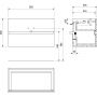 Sapho Odetta DT0851616 szafka 82x43.5x50 cm podumywalkowa wisząca drewno zdj.2