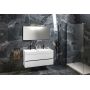 Sapho Odetta DT1203030 szafka 118x43.5x50 cm podumywalkowa wisząca biała zdj.4