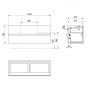Sapho Odetta DT1203030 szafka 118x43.5x50 cm podumywalkowa wisząca biała zdj.2