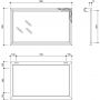 Sapho Bohemia & Melissa NL484 lustro 58.9x98.9 cm prostokątne złoty zdj.2