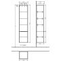 Villeroy & Boch Subway 3.0 C58602VM szafka 40x36.2x171 cm boczna wisząca zdj.2