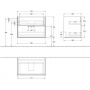 Villeroy & Boch Finion F01000GF szafka wisząca podumywalkowa 79.6x49.8 cm zdj.2