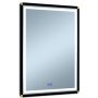 Venti Duo 5905951180410 lustro 60x80 cm prostokątne z oświetleniem z matą grzewczą czarny-złoty zdj.1